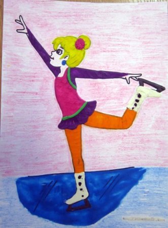 Рисунок на тему фигуристка