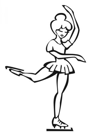 Фигуристка рисунок для детей