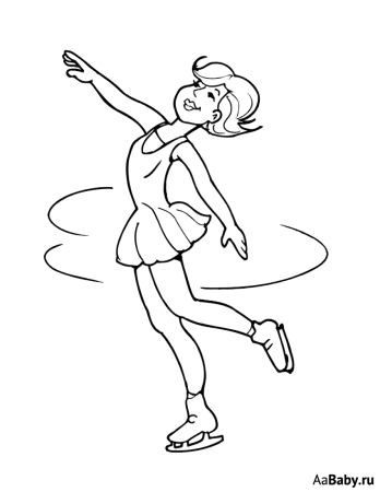 Фигуристы раскраска