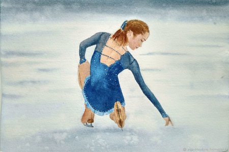 Раскраска фигуристка