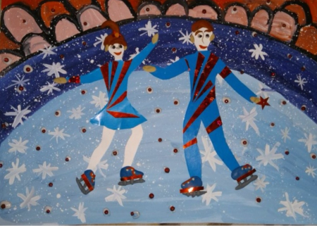 Раскраска фигуристка