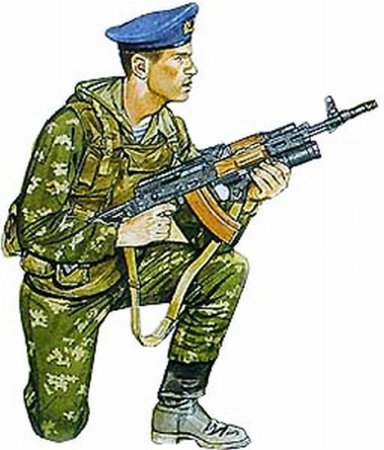 Десантник на белом фоне