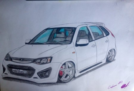 Lada Kalina 1 седан рисунок