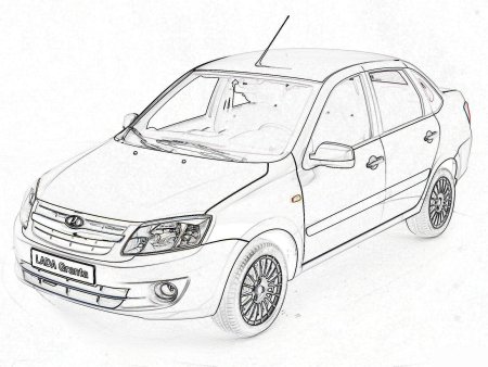 Раскраска Лада Гранта 2190
