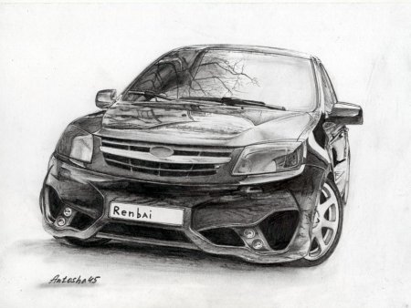 Лада Гранта рисунок спереди