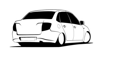 Лада Гранта лифтбек нарисовать