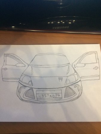 Рисунок машины Лада Калина