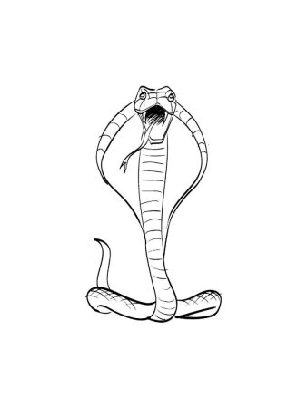 Змея раскраска для детей