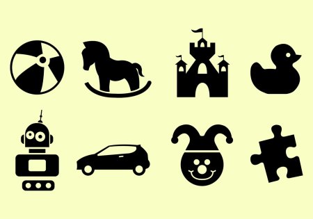 Силуэты детских игрушек