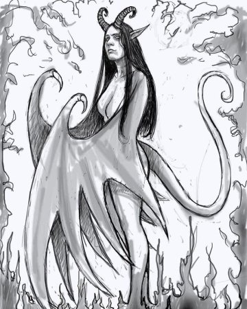 Дьявол рисунок