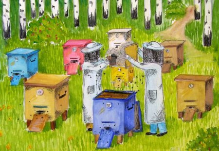 Рисунок на тему Пчеловодство