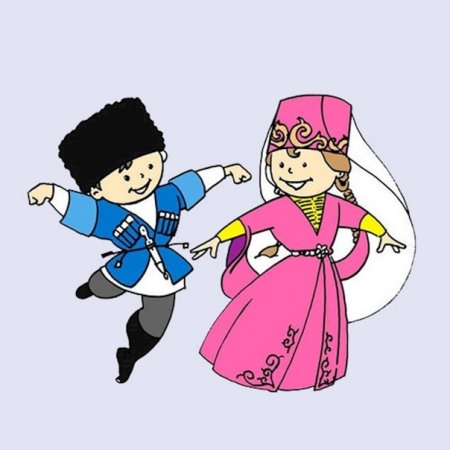 Осетинка в национальном костюме рисунок