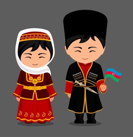 Gruzin национальный костюм вектор