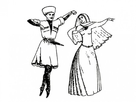 Национальный костюм карачаевцев нарисовать