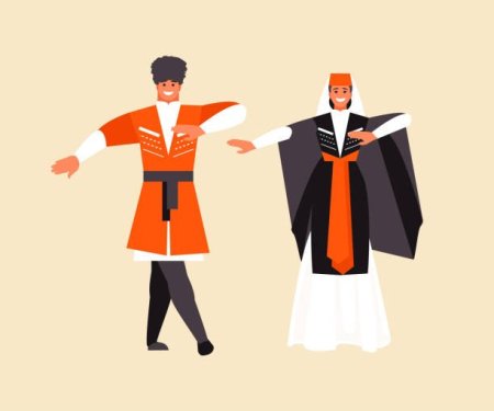 Грузинский костюм вектор