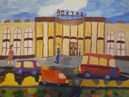 Воронеж Церковь Адмиралтейская рис акварель