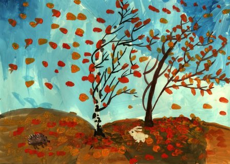 Поздняя осень рисунок