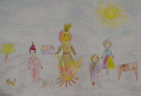 Рисование на тему Масленица