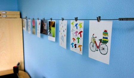 Крепление для детских рисунков на стену