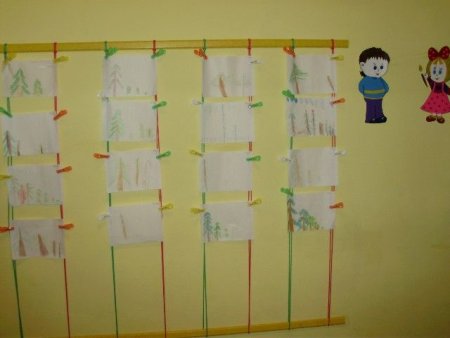 Стенд для рисунков в ДОУ