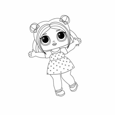 Куколка ЛОЛ карандашом