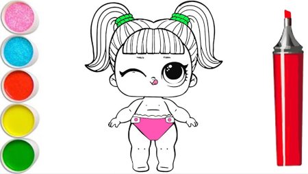 Пошаговые рисунки куклы ЛОЛ