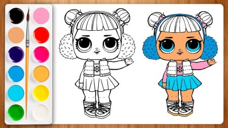 Кукла ЛОЛ снежный ангел раскраска