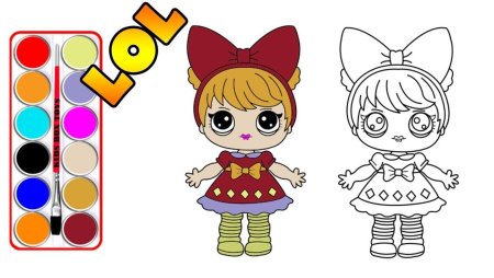 Куклы ЛОЛ раскраска цветная