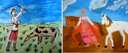 Рисунок одно из занятий древних селян