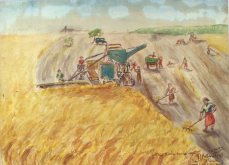 Сельскохозяйственные работы рисование