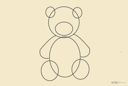 Поэтапное рисование медведя для детей