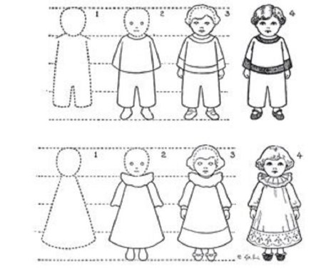 Схема рисования человека в средней группе