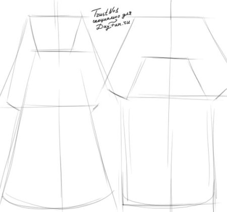 Поэтапный рисунок русского народного костюма