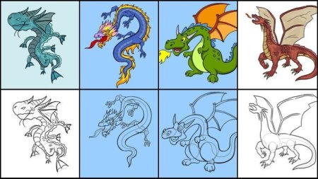 Дракон для срисовки