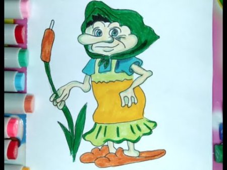 Баба Яга рисование поэтапно