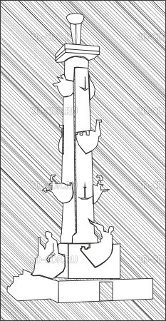 Ростральные колонны Санкт-Петербург раскраска