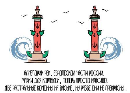 Ростральные колонны раскраска