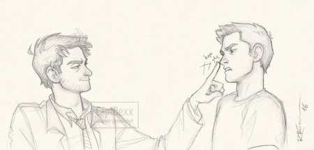 Destiel скетч