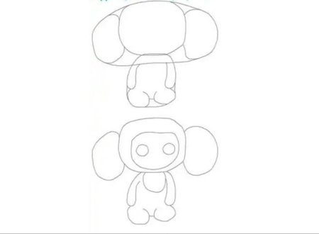 Рисование Чебурашка в старшей группе