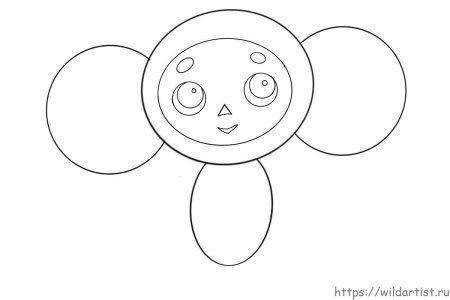 Рисование Чебурашка