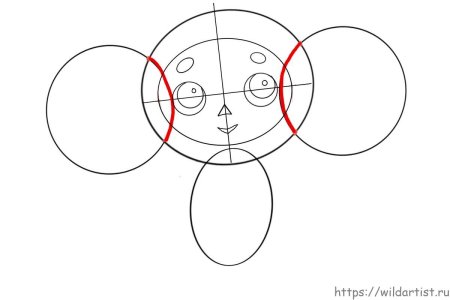 Рисование Чебурашка в старшей группе