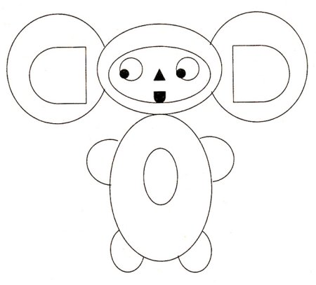 Чебурашка рисунок карандашом