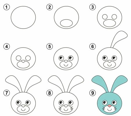 Пошаговое рисование для дошкольников