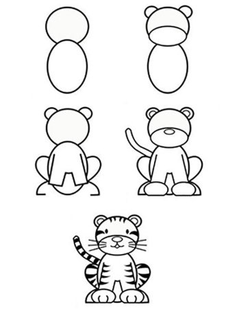 Рисование тигра в старшей группе