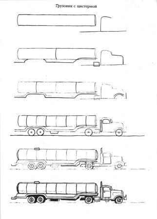 Поэтапное рисование фуры