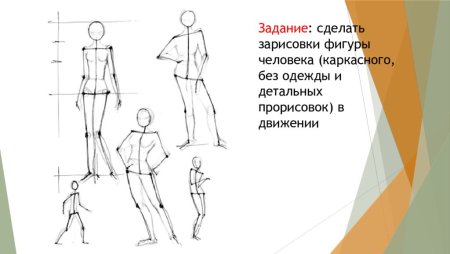 Поэтапное рисование человека в движении