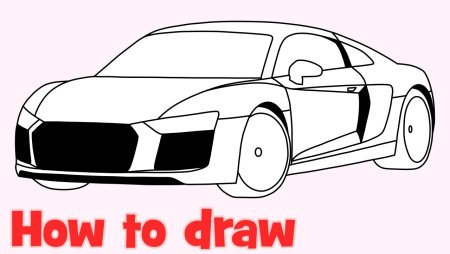 Audi r8 рисунок карандашом