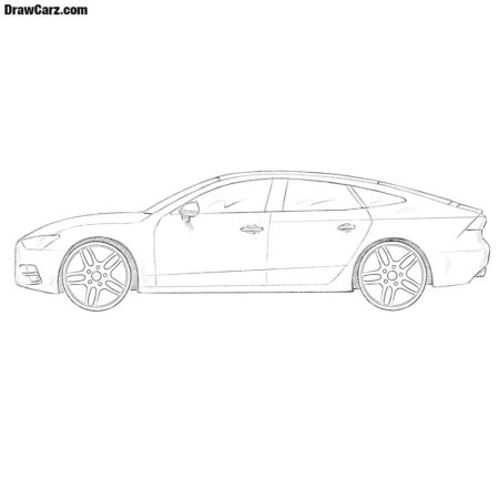 Чертеж фары Audi TT RS 2020
