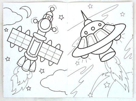 Раскраска космический корабль для детей