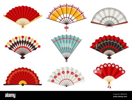 Японские узоры для веера